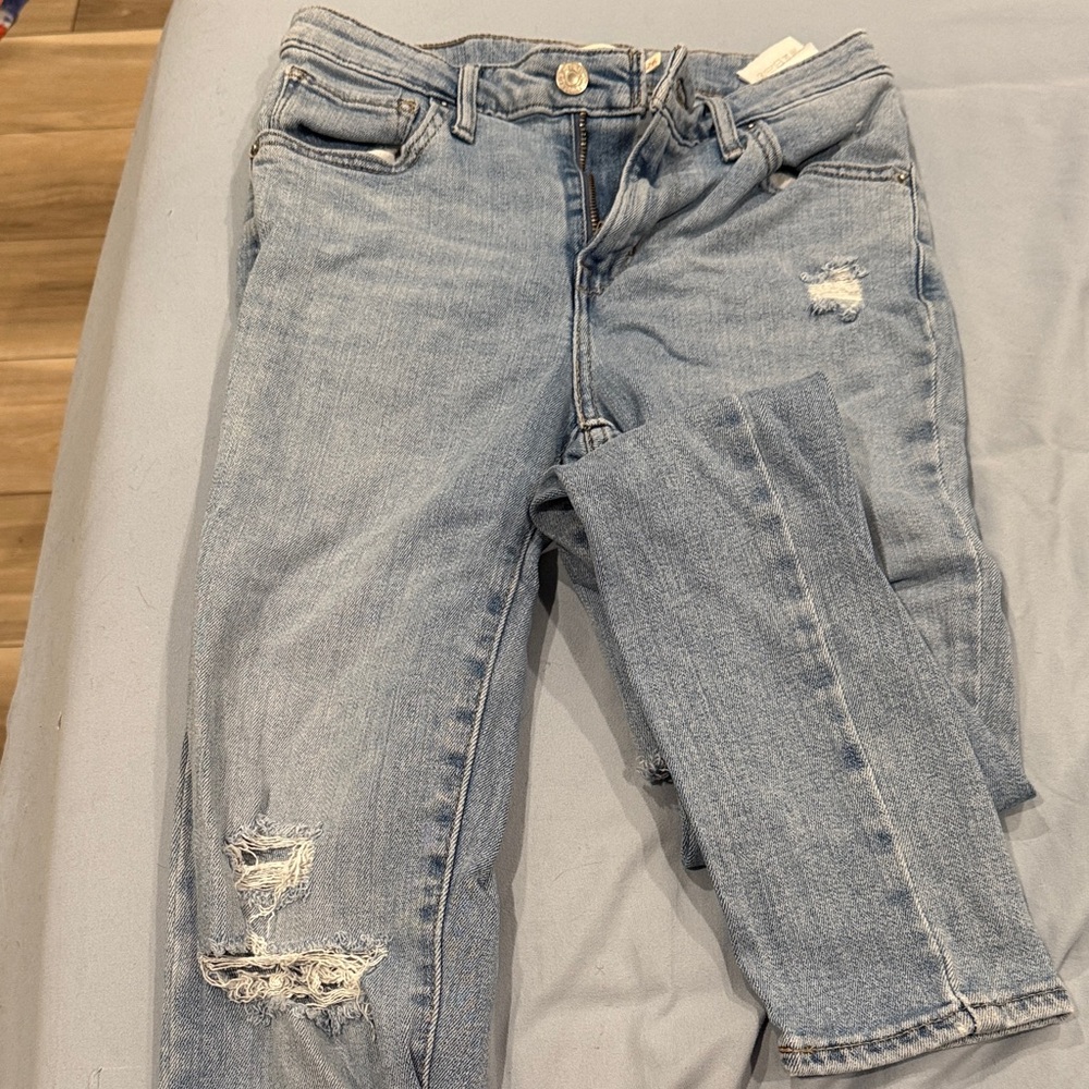 Levi's Light Blue Distressed Skinny Jeans